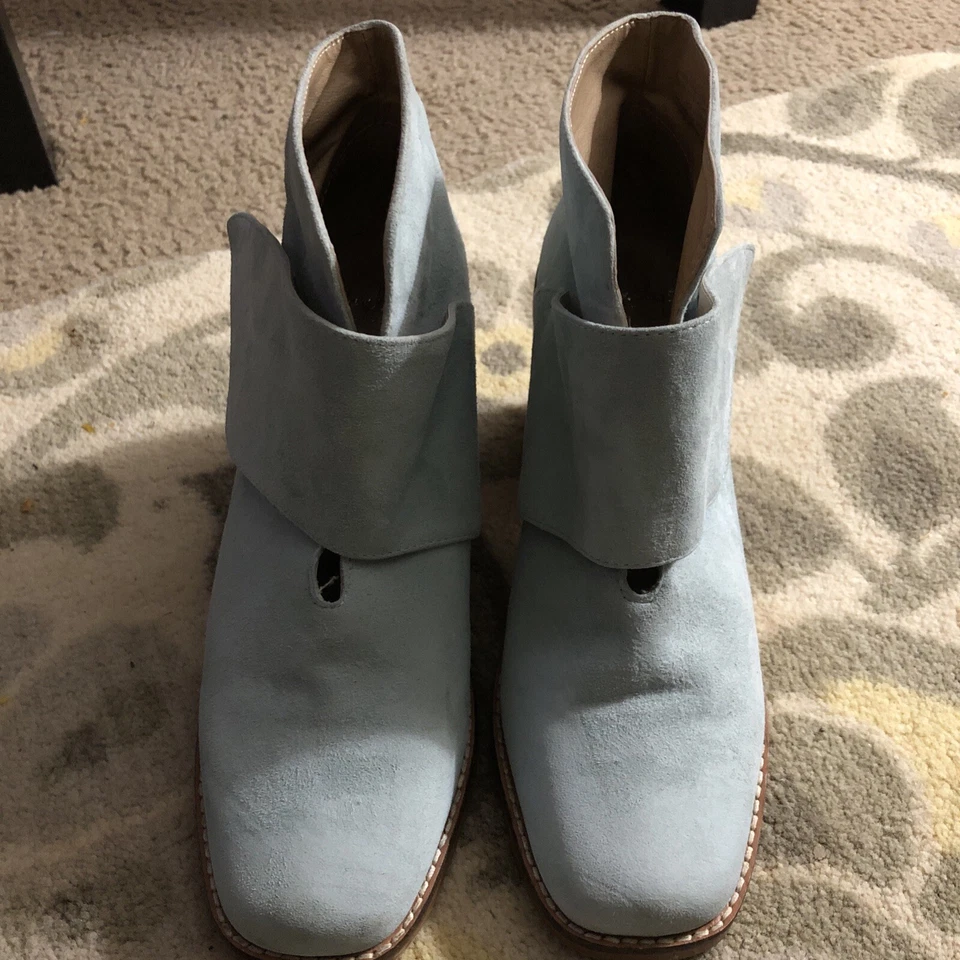 shellys london Blue Suede Boots Size 8.5 - Image 2 of 4