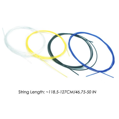 Color Soprano Ukulele Strings - Yellow Blue Gray Clear 0.024 0.031 0.037 0.026 - Picture 3 of 7