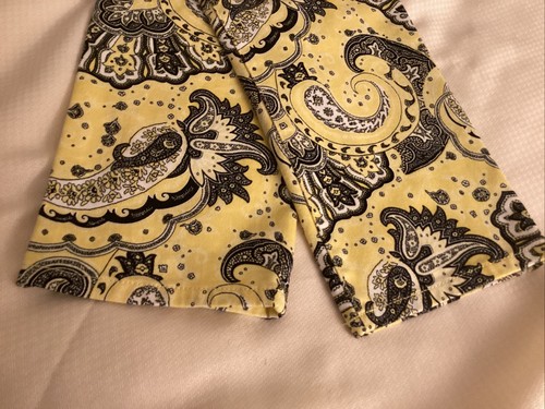LRL Lauren Jeans Co. Ralph Lauren Petite 12P Yellow Black Paisley Denim Jeans - Picture 11 of 11