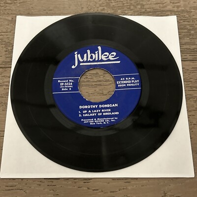 Dorothy Donegan 45 EP Jubilee EP-5024 jazz vocal VG+ Birdland Love for Sale