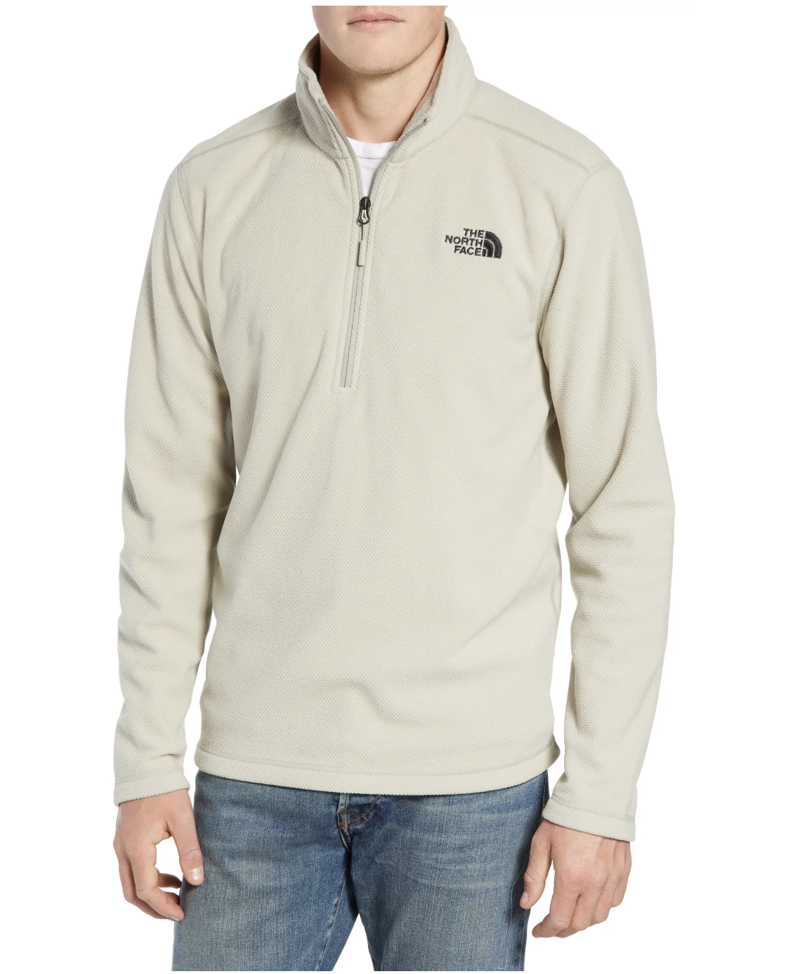 Zip Fleece Pullover Beige 2XL DEFECT 
