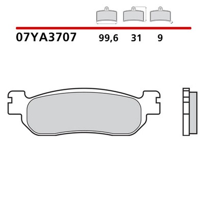 07YA37SP BREMBO PASTIGLIE FRENO POSTERIORI SINTERIZZATE YAMAHA YZF R6 600 99-02