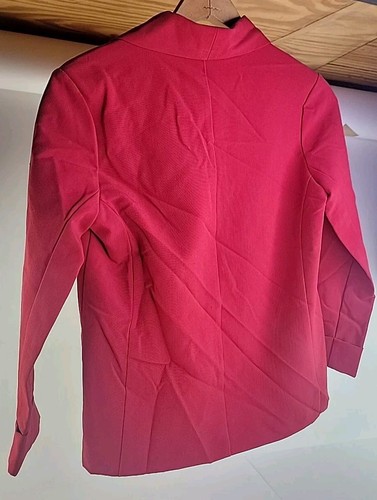 Mudd Love Peace Happiness Women Red Blazer Size S - Picture 7 of 12