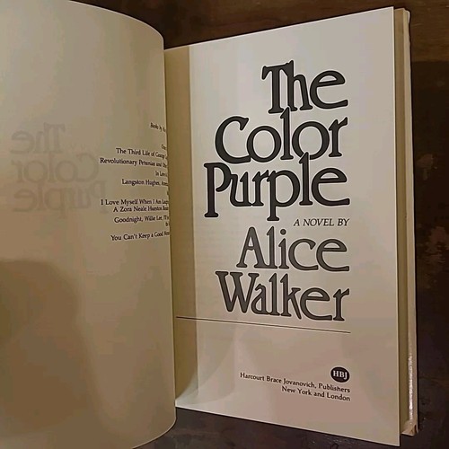 SIGNED Alice Walker THE COLOR PURPLE Hardcover Book DJ $11.95 1st/2nd B PULITZER - Picture 7 of 15