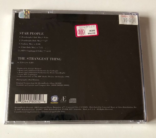 CD SINGLE GEORGE MICHAEL STAR PEOPLE / THE STRANGEST THING 1997 DREAMWORKS USA - Picture 2 of 2