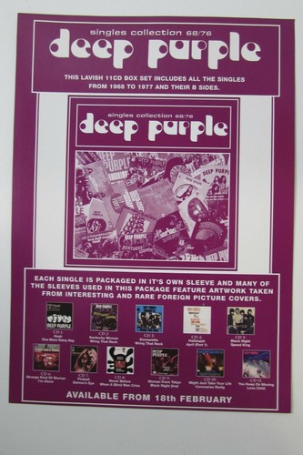 Deep Purple Memorabilia Lot - Flyer & Sticker - insgesamt 10 Artikel ein paar sind selten. - Bild 3 von 12