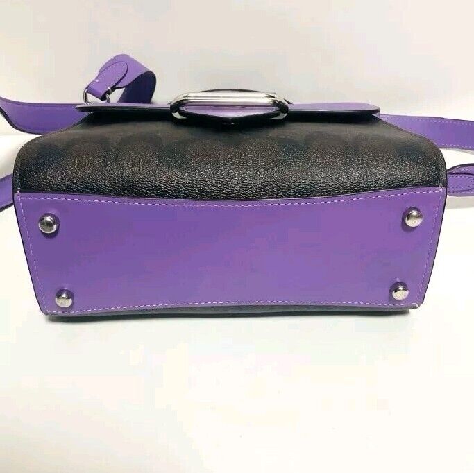 新着商品 Handle Top Morgan OUTLET COACH Satchel Bag Hand 2way Purple ジャケット・アウター