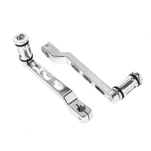 2x Motorcycle Chrome Gear Heel Toe Shift Lever W/ Shifter Peg Shift Lever New - Bild 1 von 4