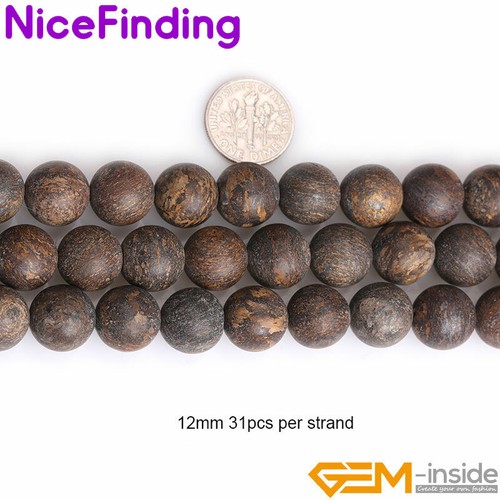 Brown Bronzite Jasper Natural Matte Round Loose Beads Jewelry Making Strand - Picture 12 of 27