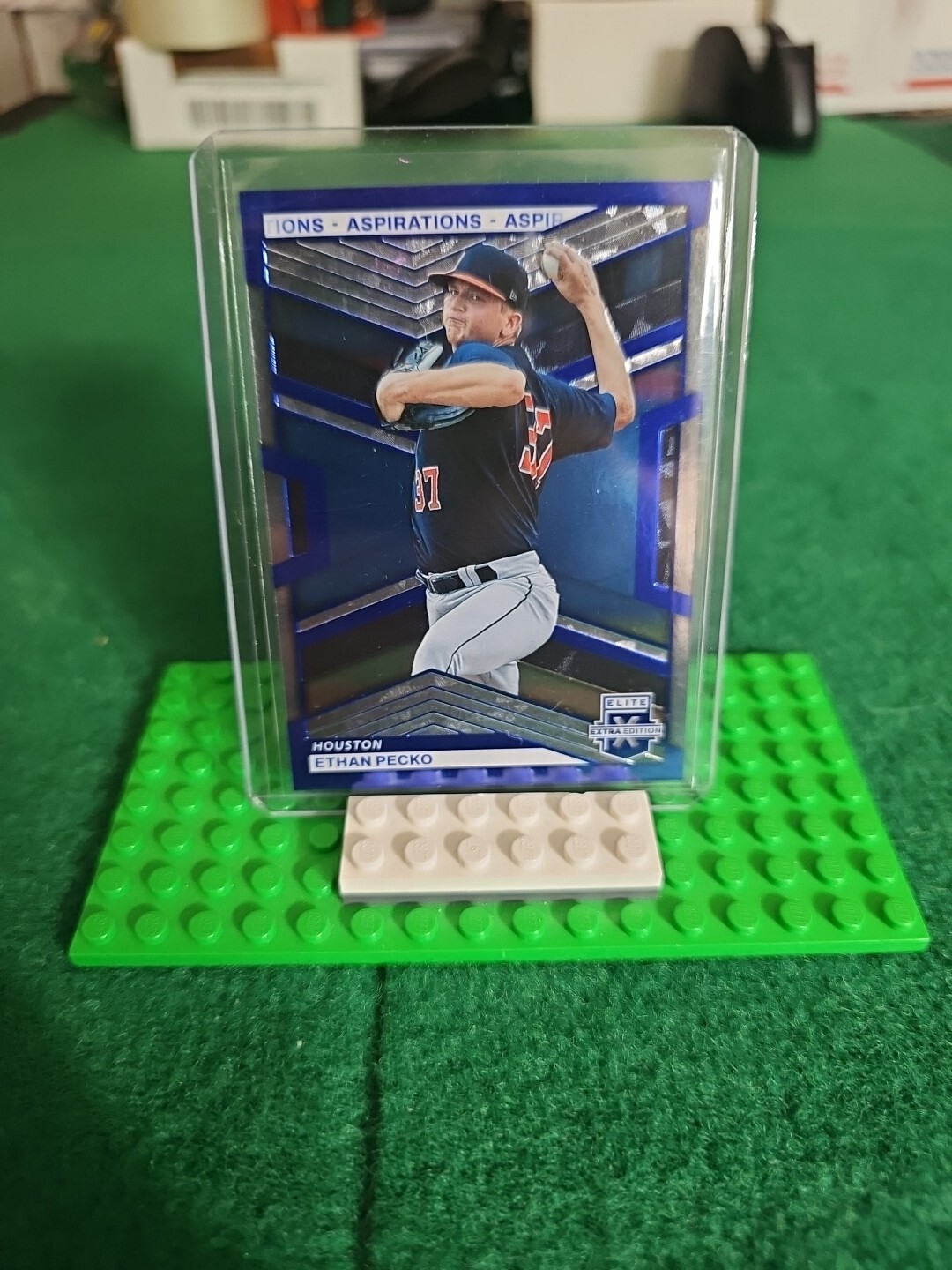 2023 Panini Elite Extra Edition Ethan Pecko Blue Aspirations #/349 / Astros