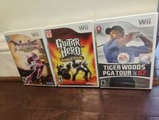 Nintendo Wii Brand New, SEALED Guitar Hero World Tour, Nights, Tiger Woods PGA