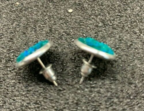 2 pairs of different silver plated bright glitter,sparkle effect 12 mm earrings - Picture 4 of 5