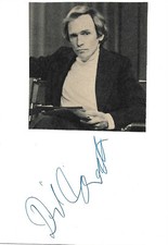 Dick Cavett "Talkmaster" Autogramm signed 10x15 cm Karteikarte mit Magazinbild 