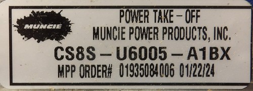 Muncie CS8S-U6005-A1BX PTO Clutch Shift 8-Bolt Standard 0.47:1 Heavy Duty - Picture 2 of 14