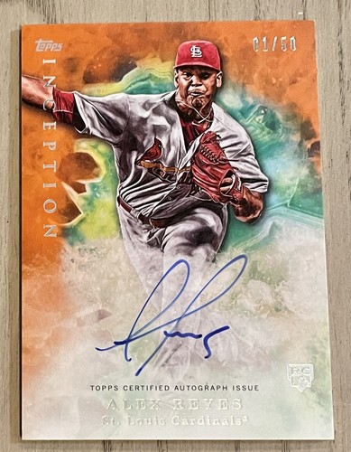 2017 Topps Inception #115 ALEX REYES Auto Autograph Rookie Card RC ORANGE /50 - Picture 1 of 2