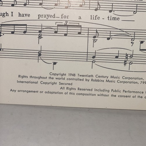 Vintage 1948 Again Sheet Music by Dorcas Cochran & Lionel Newman - Picture 6 of 12