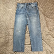 Old Navy Unisex Kids 16 Jeans Blue Slim Straight Light Wash Adjustable Waist