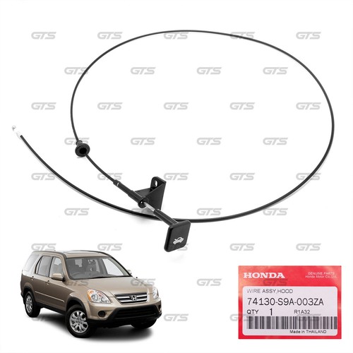 Fits Honda CR-V CRV 2002 - 06 Black Front Bonnet Wire Hood Release Cable - Picture 3 of 10