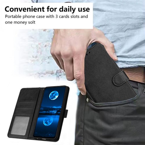 Für Motorola G85 G75 G54 G84 G24 G14 E22 Edge50 Flip Leder Tasche Wallet Cover - Bild 66 von 96