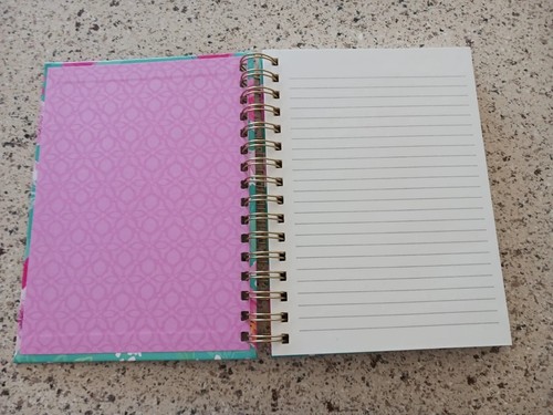 Journal Teal Floral Clementine Paper Inc, 'Rezar más, preocuparse menos', regla en espiral - Imagen 3 de 10