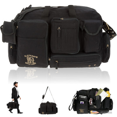 Tasche Elephant Canvas XL 50 Reisetasche Sporttasche Männer Herren 3525 Schwarz