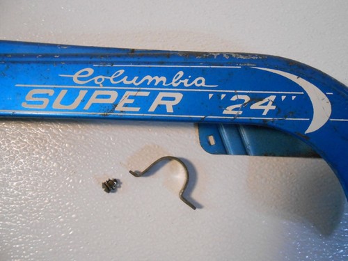 Vintage Columbia SUPER 24"inch Bicycle Chain Guard Blue Late 1950s Early 1960s - Picture 2 of 12
