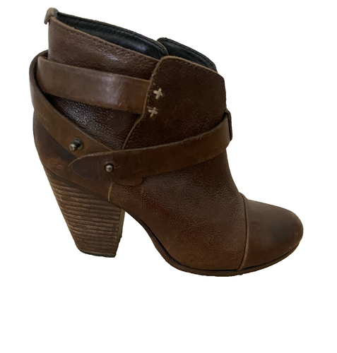 Rag & Bone Womens Harrow Ankle Boots Brown High Heel Bootie EU 37 Taylor Swift - Picture 7 of 11