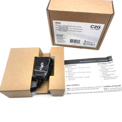 C2G 29348 USB 1.1 over Cat5 Superbooster Extender Dongle Transmitter RJ45 - Afbeelding 5 van 10