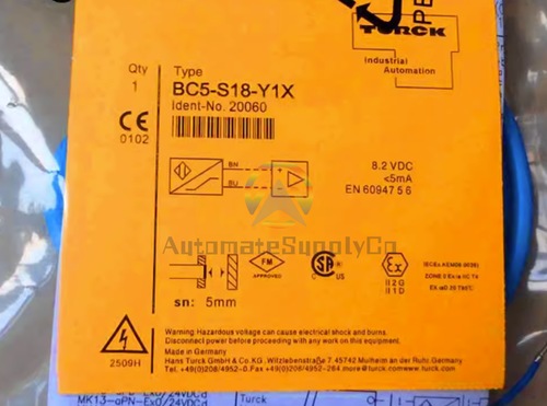 New Turck BC5-S18-Y1X Capacitive Sensor Embeddable 5mm Range 18mm Plastic Barrel - Picture 3 of 5