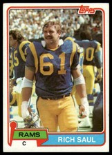 1981 Topps #141 Rich Saul Los Angeles Rams