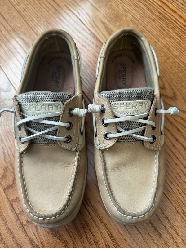 Sperry Top Sider Women’s Size 6.5M Rosefish 3 Eye Boat Shoe Linen/Oat 97405