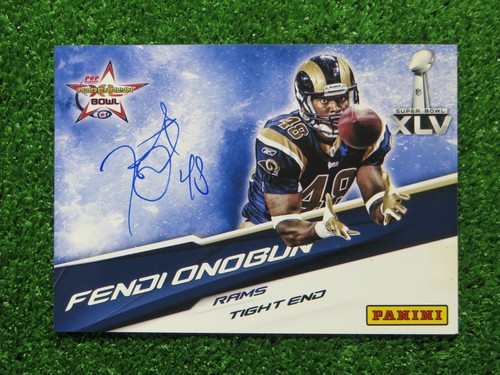 FENDI ONOBUN SIGNED ST LOUIS RAMS Panini Adrenalyn Bowl 5x7 PHOTO - Bild 1 von 2