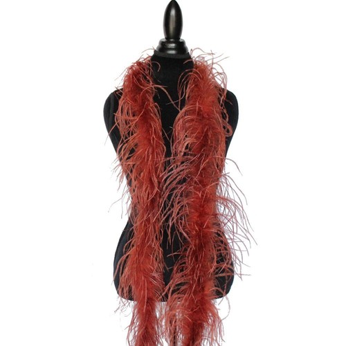 Soft Brown 1ply Ostrich Feather Boa Scarf Prom Halloween Costumes Dance Decor - 第 1/1 張圖片