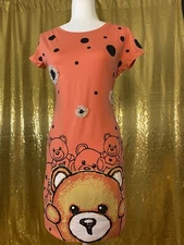 Vinizbena. Vestido de Moda, size L, Color Naranja (Damas)3D.