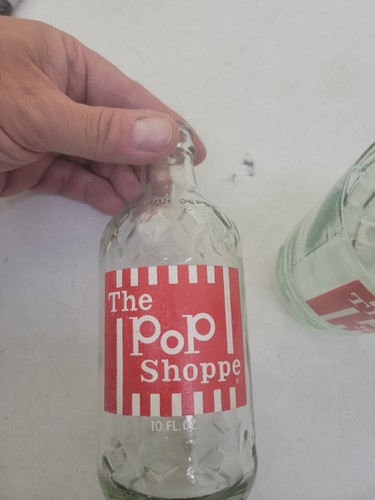 Set 4 Pop Shoppe Soda Bottles 70s Rare 6.5” 10 Oz Colorado Minnesota 2 - Picture 2 of 9