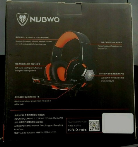 NUBWO N3 PS4 Xbox One Gaming Headset with Microphone Stereo PC Headphone Blue - Picture 3 of 4