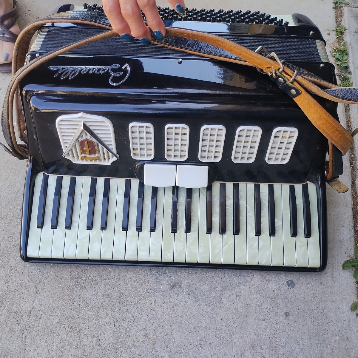 【WEEKEND SALE】 COURTOIS 1980年製 Frontalini Bonelli VINTAGE PIANO ACCORDION CASE Italy Guaranteed
