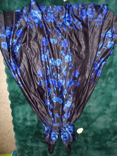 Neu mit Etikett Blondie Nites by Stacy Sklar Größe 3 schwarz blau Blumenmuster Kleid tiefer V-Ausschnitt - Bild 8 von 11