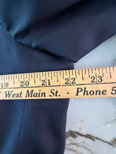 VtgHart Schaffner Marx Sport Coat Blazer Mens 40R Navy Gold Button Wool Union - Picture 11 of 14