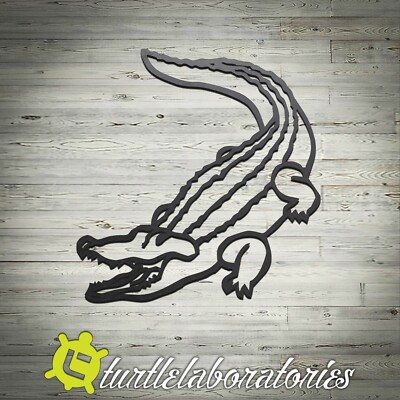 Alligator Plasma Cut Metal Wall Art Hanging Home Decor Gators Crocodile Swamp