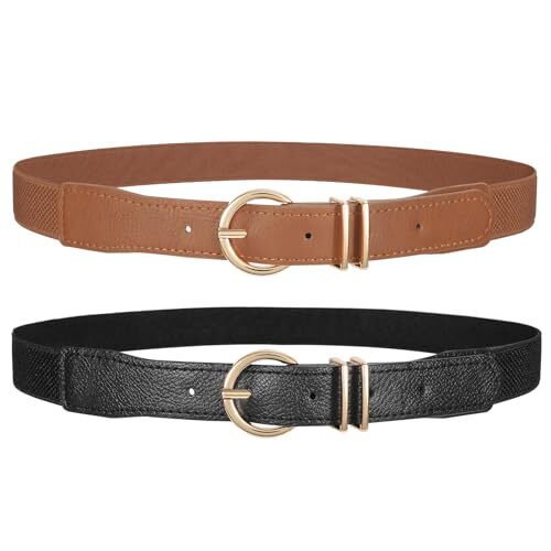 Women Thin Elastic Waist Belt for Dress Ladies Skinny Stretch Fashion Belt Top - Picture 1 of 11