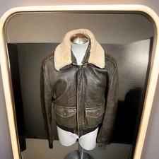 Schott Bros Clasic Pilot Bomber Leather Jacket Size 44 L