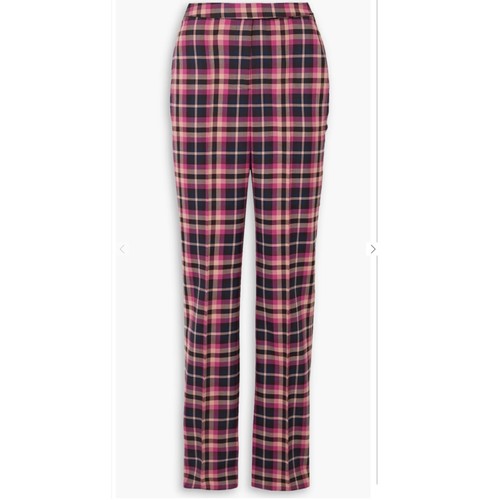 REBECCA VALLANCE Ryder Pant Trousers AU14 UK14 US10 Pink Plaid - Picture 2 of 10