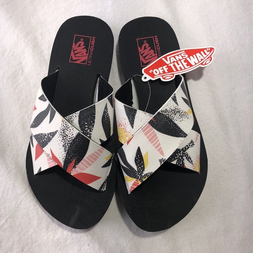 Vans Tropic Palm Cross Strap Slip On Sandals Women's VN0A4U1Z2X8 (size vary) NEW - Picture 2 of 10