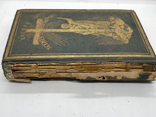1851 SACRED SCENES AND CHARACTERS-REV. J. T. HEADLEY EMBOSSED COVER - Picture 2 of 5