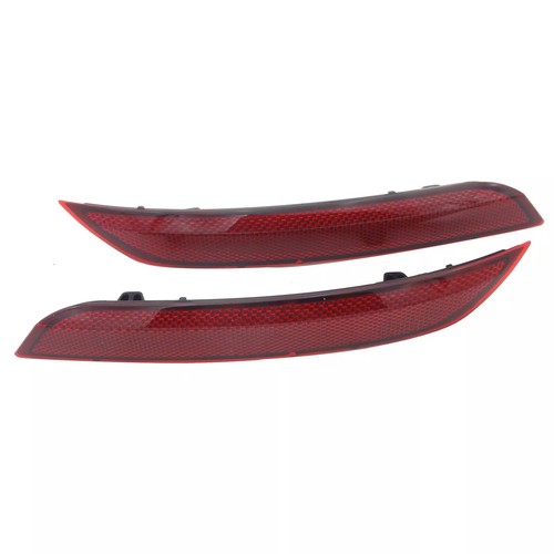 Pair Rear Bumper Light Reflector Red For Volkswagen POLO 2014-2016 Hatchback - Picture 3 of 3