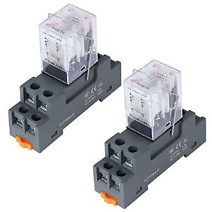 Electromagnetic Power Relay 8pin 10 Amp 24v Dc Relay Coil With Socket Base Led I | eBay Coil Electromagnetic Relay With Socket Base Wiring Diagram eBay