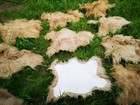 Real Eco Island Sheep Skins Sheepskin Lambskin fur Approx. 100 cm Brown