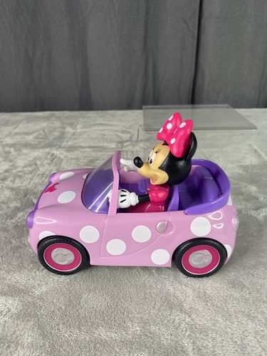 Disney Junior Minnie Mouse Roadster RC Car + Remote Polka Dots, 27 MHz TESTED ✅ - Picture 7 of 12