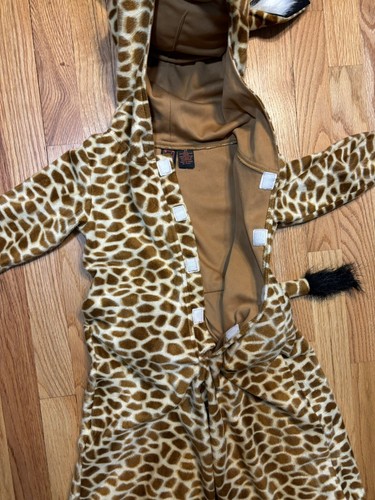 Giraffe Halloween Costume Child Size 4T Dress Up Plush Head One Piece Outfit - Picture 5 of 10